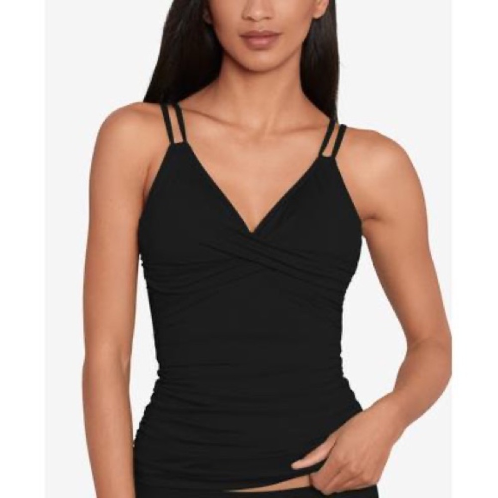 Elegant Black Strappy Women's Top